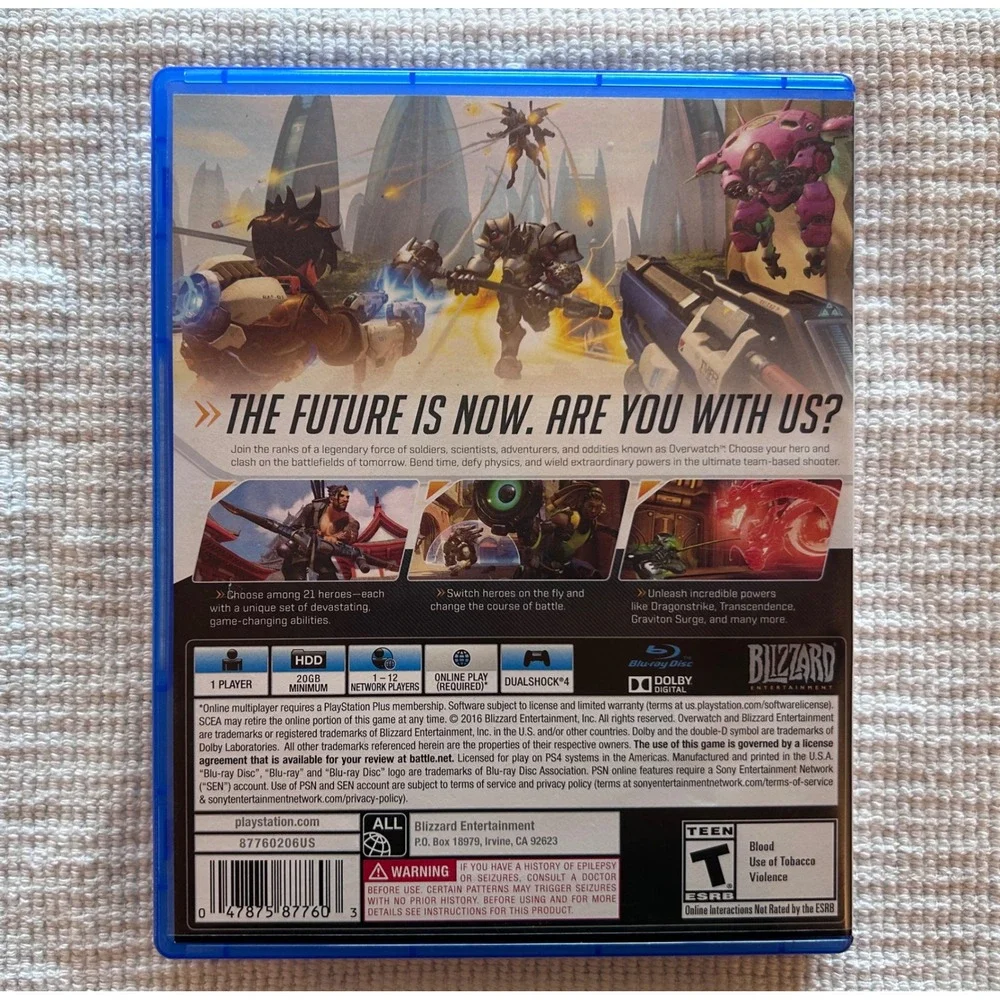 Overwatch Origins Edition Sony PlayStation 4 PS4 Blizzard Entertainment 2016